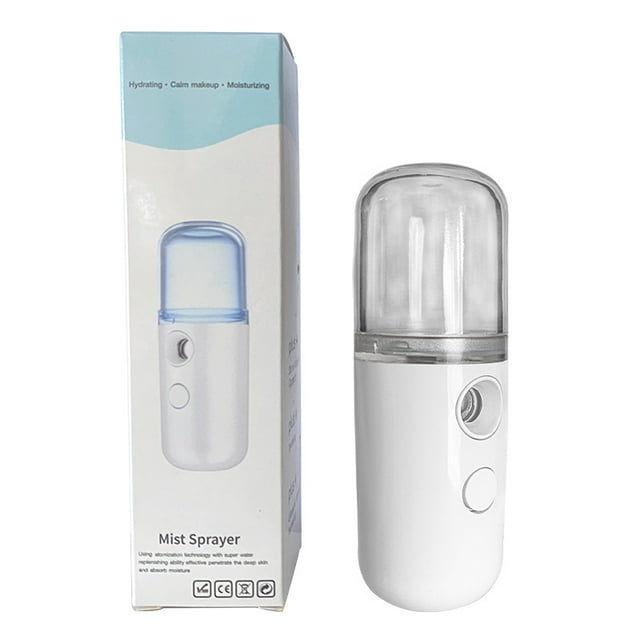 4 Pieces Nano Facial Mister 30 ml Mini Face Humidifier Portable Facial Sprayer USB Rechargeable
