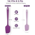 thumbnail image 3 of U-Taste 600°F High Heat Resistant 14in Extra Large Silicone Spatula, BPA-Free Food Grade Kitchen Cooking Baking Mixing One Piece Seamless Flexible Rubber Bowl Scraper for Nonstick Cookware (Purple), 3 of 10