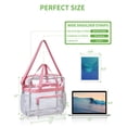 thumbnail image 2 of MAY TREE Bolsa transparente para eventos en estadios Bolsa de almuerzo transparente de 12 × 6 × 12 con correas reforzadas para el trabajo y eventos deportivos, 2 of 5