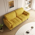 thumbnail image 4 of UIXE 62'' Loveseat Sofa for Living Room Indoor 2-seater Sofa Small Couch for Bedroom Office, Yellow, 4 of 5