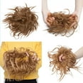 thumbnail image 3 of MY-LADY Messy Hair Bun Donut Bun Curly Wavy Synthetic Ponytail Extensions Hairpieces Hair Scrunchies Wraps Chignon for Women Girls (Grey/Brown/Silver/Black), 3 of 8