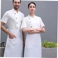 thumbnail image 3 of ZOUSSIQI Hotel Chef Uniform Striped Apron Cooking Cook Jacket Work Vests for Men Hairstylist Husk Dad Custom CA919-55443, 3 of 9