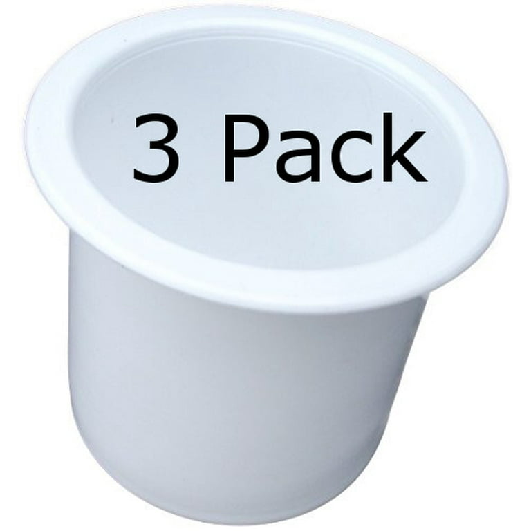 3 PACK WHITE Plastic Cup Holders For Boat Car Sectional Sofa Couch Recliner  Furniture Bar Tables RV Car Truck Inserts Poker Table Dropin 2 7/8 