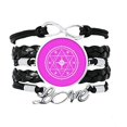 thumbnail image 1 of Scriptures Roundness Front Bracelet Love Accessory Twisted Leather Knitting Rope Wristband Gift, 1 of 2