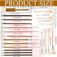 thumbnail image 3 of 20pcs Pottery Glaze Brushes Set, Ceramic Brushes with Long Handle Different Shapes Wool Art Paintbrush Tool for Artist, 3 of 7