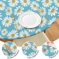thumbnail image 4 of Blue Daisy Flower Pattern Round Fitted Tablecloth with Elastic Edge,Dining Table Cover Waterproof,Outdoor Round Tablecloth for Camping,Dining,Indoor and Outdoor, 4 of 7