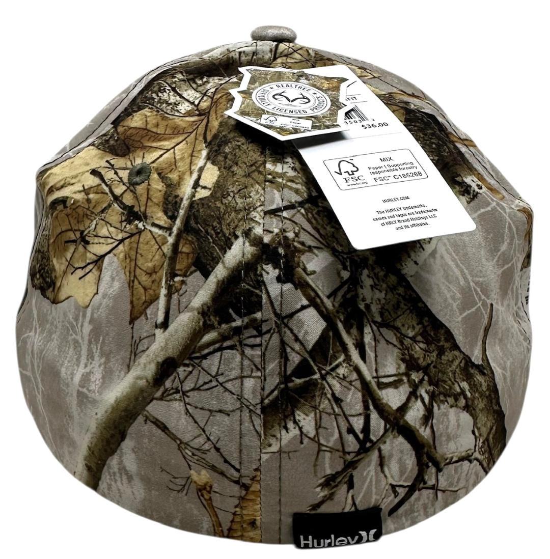 Hurley Men's X RealTree EDGE Camo Stretch Flex Fit Hat Cap (Large/X-Large, Mossy Oak Camo)