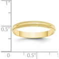 thumbnail image 4 of 10K Yellow Gold 10Ky 3mm Ltw Milgrain Half Round Band Size 10 Made In United States 1ml030-10, 4 of 5