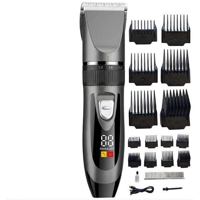 Kit de peluquería para perros VCM 2 en 1 con cortadora eléctrica inalámbrica