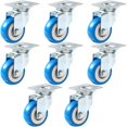 thumbnail image 1 of Placa giratoria de poliuretano azul Caster Wheels Online Best Service, paquete de 8, 1 of 8