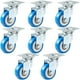 thumbnail image 1 of Placa giratoria de poliuretano azul Caster Wheels Online Best Service, paquete de 8, 1 of 8