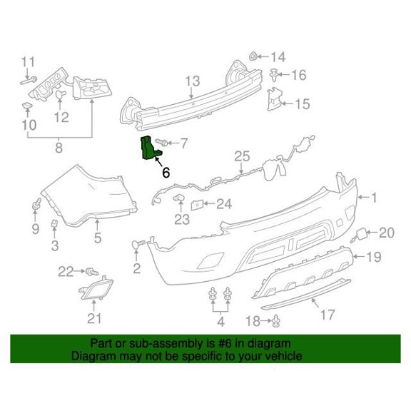 GM 95245218 Bracket-Rr Bpr Fascia Lwr