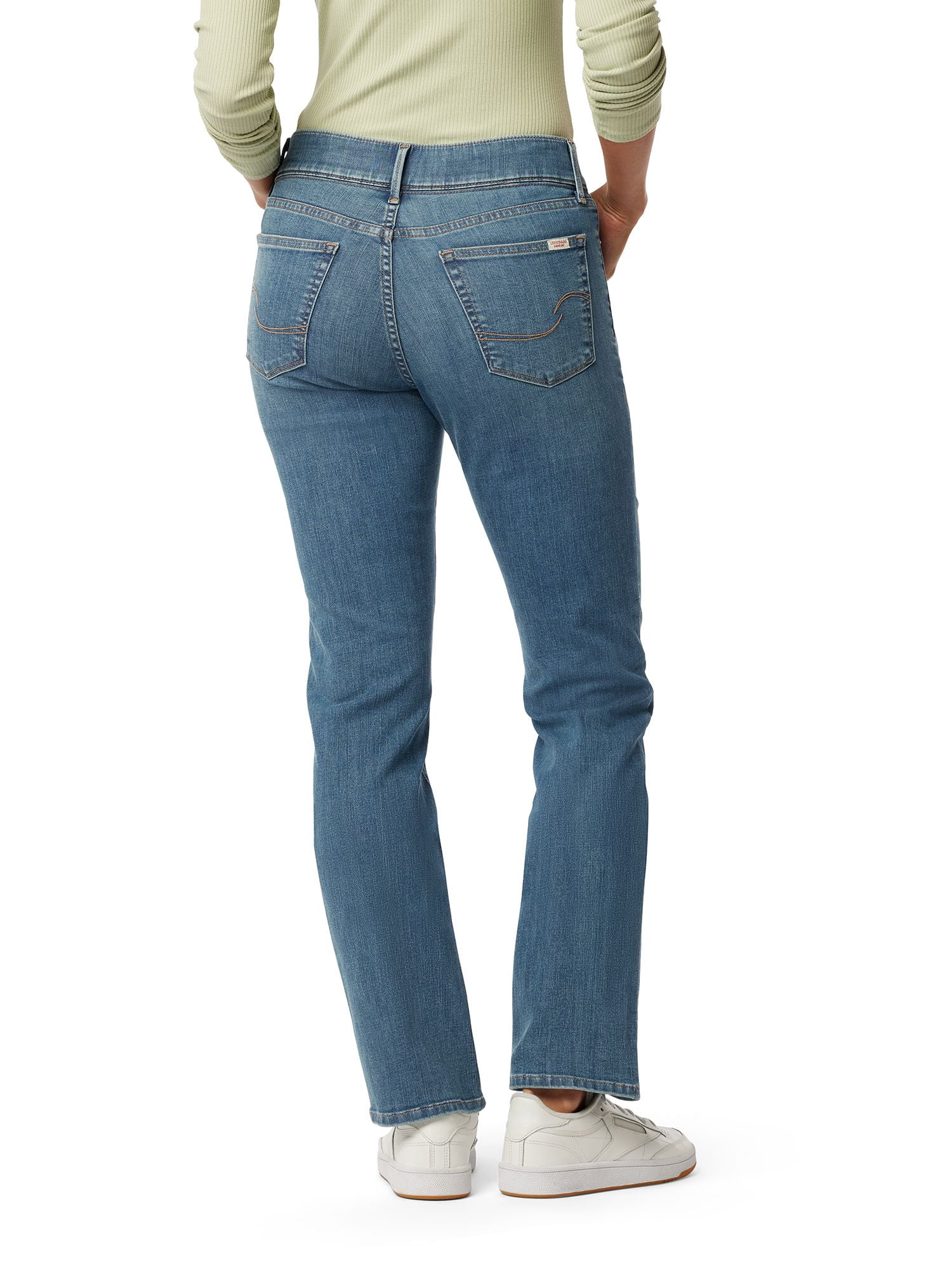 Levi Strauss Signature Women's and Women's Plus Shaping Perfect Pull On Straight Jeans, Sizes 2-20