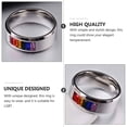 thumbnail image 4 of EeaseCA 1Pc Titanium Steel Ring Stylish Gay Pride Ring Colorful Inlaid Rhinestone Ring, 4 of 8