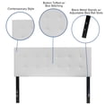 thumbnail image 4 of Emma + Oliver Button Tufted Upholstered Full Size Headboard in White Vinyl, 4 of 9