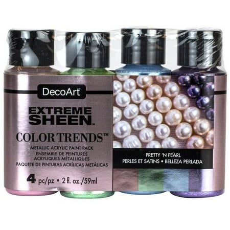 UPC: 0766218117786 | Decoart Extreme Sheen Paint Pack PrettynPearl 4pc