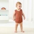 thumbnail image 3 of Baby Boy Romper Sleeveless Cotton Linen Bodysuit Tank Top One Piece Neutral Newborn Baby Summer Clothes/Outfits, 12-18 Months(Purple + Blue), 3 of 10