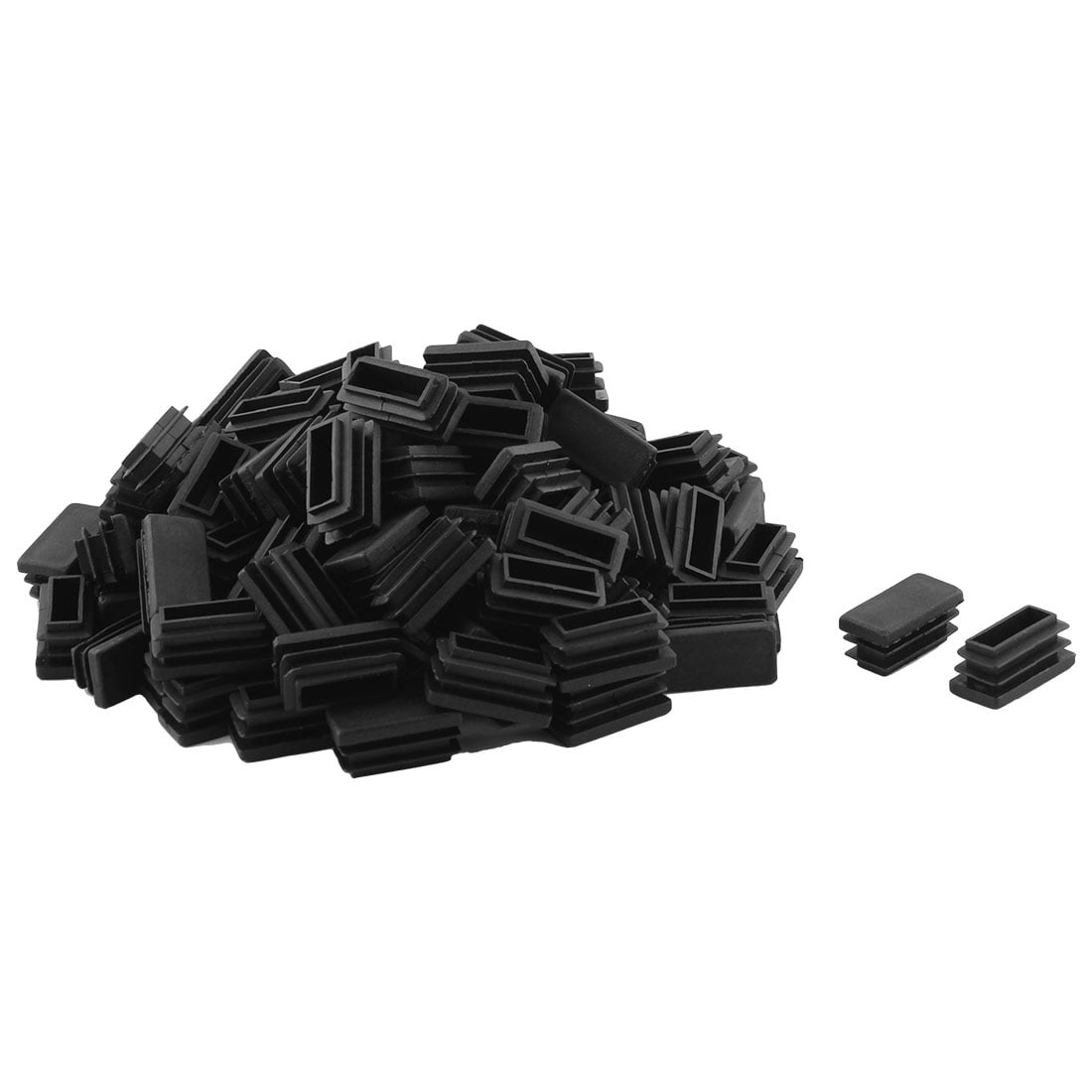 Uxcell Plastic Furniture Leg Caps - 30mm X 15mm, 100 Pack Black, Protect Floors From Scratches