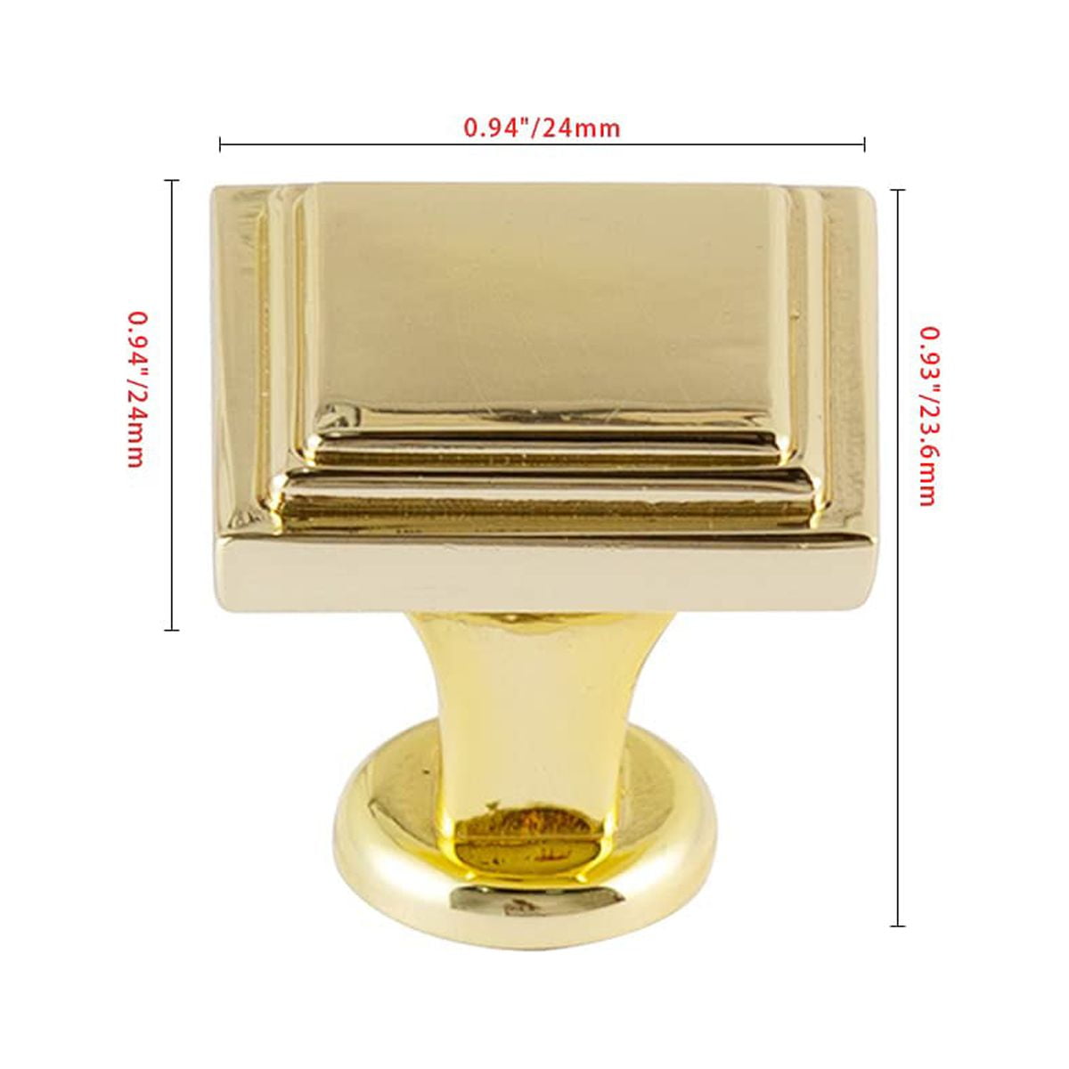 Utopia Alley 5pcs Valetta Cabinet Ring Pull Knob - Decorative Cabinet Drop Pull Knobs for Cabinets and Drawers - Vintage Cabinet Hardware with Hand Finished Polished Gold - Pull Knobs 0.94"