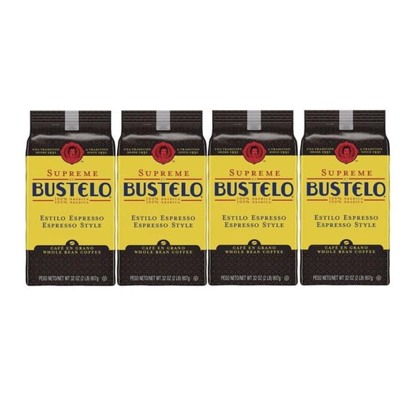 Pilon Supreme Supreme by Bustelo FOL21892 32 oz Whole Bean Espresso WB Coffee ...