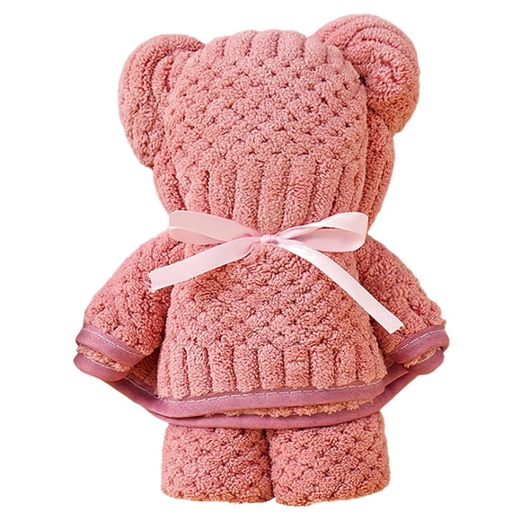 Regalos de Navidad para Mamá, Alta Densidad Regalo Oso Toalla 35x75cm, Super Suave Lindo Oso Toalla para Niños, Niñas, Bebé Ducha, Cumpleaños, Favores de Fiesta