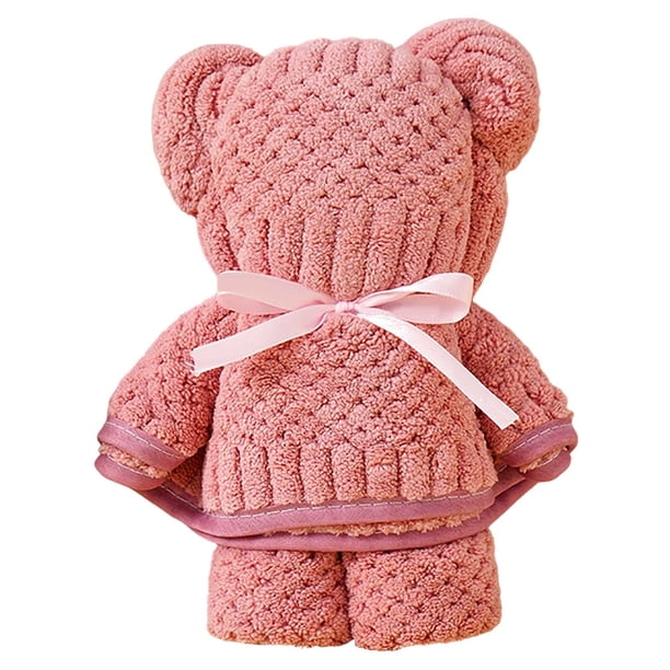 Regalos de Navidad para Mamá, Alta Densidad Regalo Oso Toalla 35x75cm, Super Suave Lindo Oso Toalla para Niños, Niñas, Bebé Ducha, Cumpleaños, Favores de Fiesta