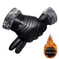 thumbnail image 2 of Winter gloves motorcycle fleece-lined thickened touch screen cycling warm cotton windproof cold-proof ski men's leather gloves, 2 of 6