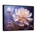 thumbnail image 2 of Designart "Moonlit Peony Magic" Flowers Floater Framed Canvas Art Print, 2 of 5