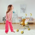 thumbnail image 3 of LAICAIW Baby Doll Stroller, Foldable Doll Stroller, Baby Doll Carriage, Realistic Convertible Doll Pram, Toy Baby Stroller, Creative Baby Doll Stroller Play Set for Toddler and Girls, Nuturing and R, 3 of 7