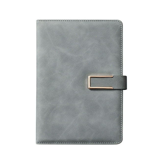 Herunwer Elegant Faux Leather Notebook Cover with Decorative Metal Buckle, Professional Journal Protector for Office and Personal Use