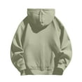 thumbnail image 3 of Hinvhai Mens Classic Hoodie Sweatshirt Full Zip Casual Lounge Jackets Tops Solid Color Loose Fit Outfits with Pockets Army Green 12(XXL), 3 of 8