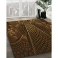 thumbnail image 2 of Ahgly Company Indoor Round Patterned Mahogany Brown Area Rugs, 6' Round, 2 of 6