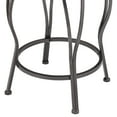 thumbnail image 5 of 55 Downing Street Brown Swivel Bar Stools 24 7/8" High Set of 2 Traditional with Backrest Footrest Kitchen Counter Height Island, 5 of 9