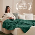 thumbnail image 3 of Bare Home Microplush Fleece Blanket - 300 GSM - Fuzzy Microfleece - Soft & Plush - Twin/Twin XL, Forest Green, 3 of 10