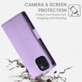 thumbnail image 3 of Allytechgroup for Apple iPhone 16 Case Wallet, Retro PU Leather Slim Fit Business Style Magnetic Closure Cards Slots RFID Blocking Phone Case for Women Men, Purple, 3 of 6
