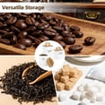 thumbnail image 6 of Coffee Sugar Tea Container Set of 3, Glass Storage Jars with Wooden Lids, Airtight Kitchen Countertop Canisters, Modern High Borosilicate Glass Jars, 6 of 6