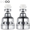 thumbnail image 1 of (Paquete de 2) accesorio de rociador de grifo, accesorios de aireador de grifo giratorio de 360 ​​grados, cabezal de grifo de fregadero de cocina ajustable de 3 modos, extensión de ahorro de, 1 of 5