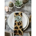 thumbnail image 3 of Leopard Print Cloth Napkins Washable Set of 4, Brown Yellow Retro Animal Fur Pattern Reusable Dinner Table Napkins Cloth Bulk for Weddings Kitchen Restaurants Hotel Events Parties 20 x 20 Inch, 3 of 9