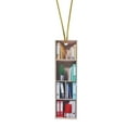 thumbnail image 1 of Heart Shaped Bookshelf Pendant for Book Lovers - Acrylic Ornament for Home and Unique, 1 of 8