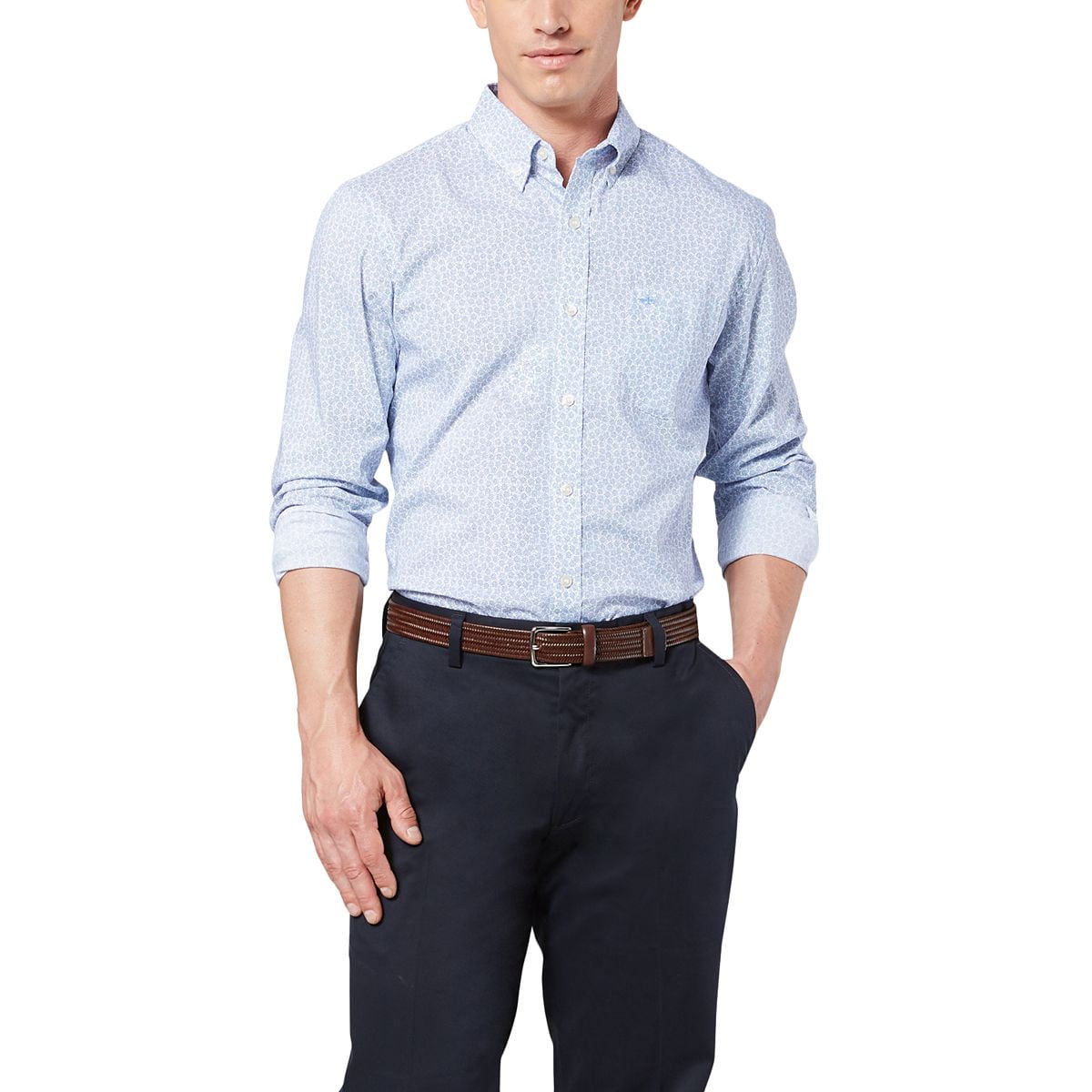 Dockers Men's Long Sleeve Comfort Flex Button Down Shirt