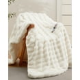 thumbnail image 2 of EastVita Heated Blanket Throw 90x100 Inch Faux Fur 4 Heat Settings 4H Auto Off Overheat Protection Electric Blanket for Home Couch Bed White, 2 of 7