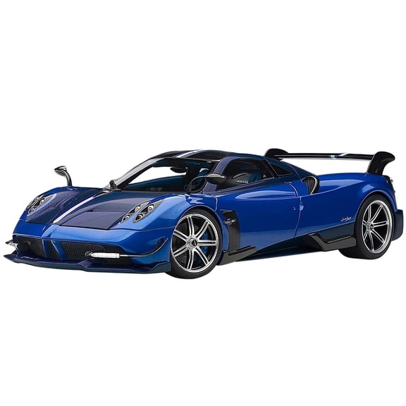 Pagani Huayra BC Blu Francia / Candy Blue Metallic with Carbon Accents 1/18 Model Car by Autoart