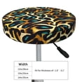 thumbnail image 4 of Naloa Teal Leopard Round Bar Stool Cushion Cover 12-14 inch, Fits Kitchen, Office, Restaurant Chairs - {sizeName}13 inch, 4 of 7