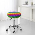 thumbnail image 6 of KLL Bright Rainbow Round Bar Chair Cushion Cover 14 inch ,Bar Stool Protector with Elastic, Soft Washable, 6 of 6