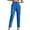 Blue, variant on PMUYBHF Chino Pants for Women Women's Summer Solid Color High Waisted Slim Comfortable Casual Straight Leg Nine Point Pants Cute Pants for Women Petite Yoga Pants