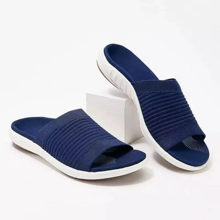 

Yoslce Sandals Women Summer New Flying Woven Slippers Women S Outer Wear Flat Womens Sandles