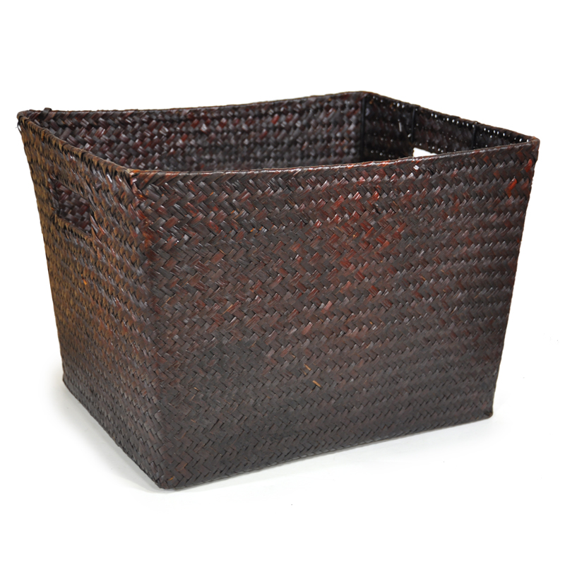 Alexa Large Utility Basket Mahogany 14in