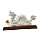 thumbnail image 2 of Figura de dragón chino Estatua de dragón chino Adorno Escultura Dragón de mesa Base de madera de celadón, 2 of 9
