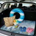 thumbnail image 2 of HUISEFOR Winter Pine Car Trunk Mat 29" x 39", Universal Cargo Liner Full Protection, Scratchproof Easy Clean Fits for Most Cars SUV, 2 of 7