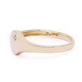 thumbnail image 3 of Rachel Koen Diamond Round Signet Ring 14K Yellow Gold 0.03cttw Size 7, 3 of 7